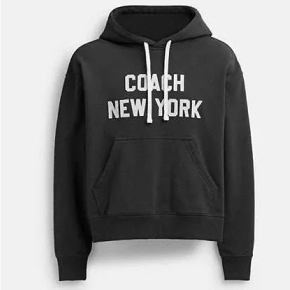 Coach Charcoal Hoodie with White Logo
